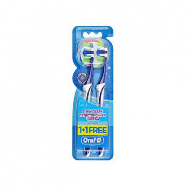 Oral-B Tooth Brush Complete 5 Way Clean 40 Med 1+1