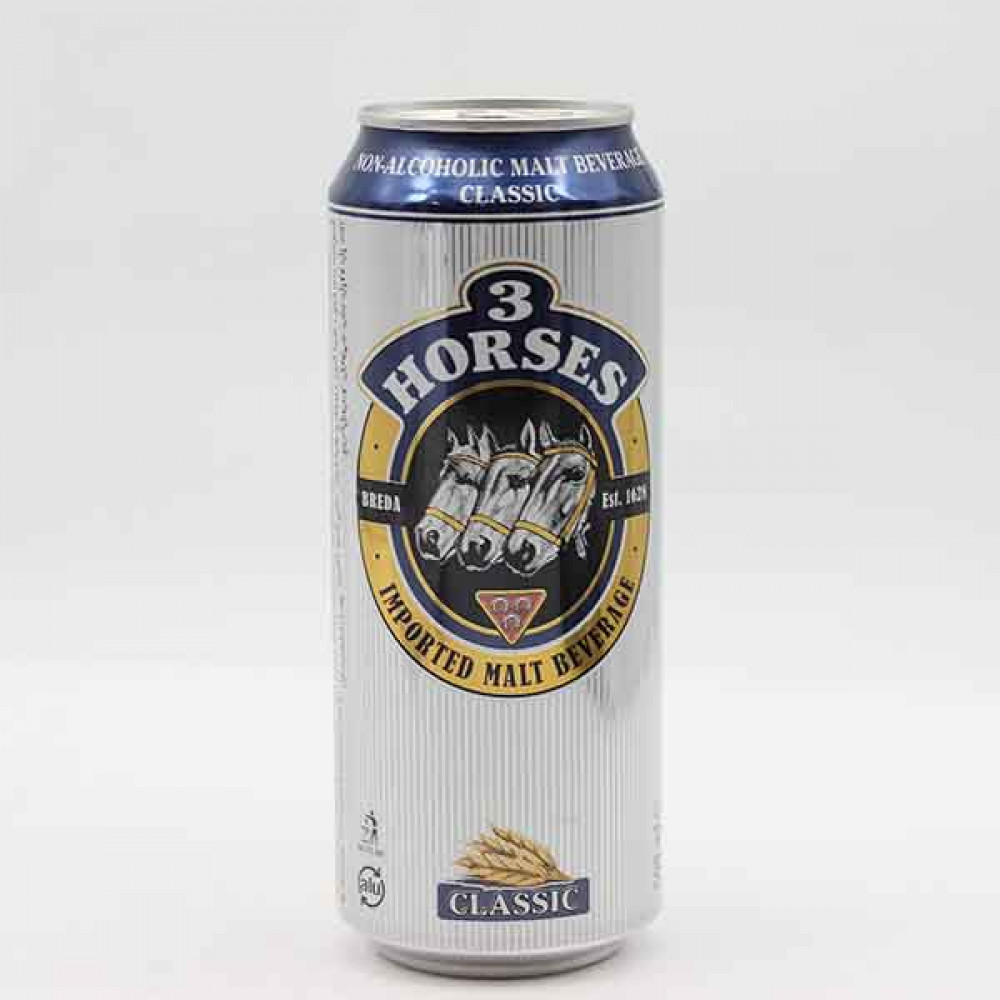 Three Horse Malt Beverage Can 500ml