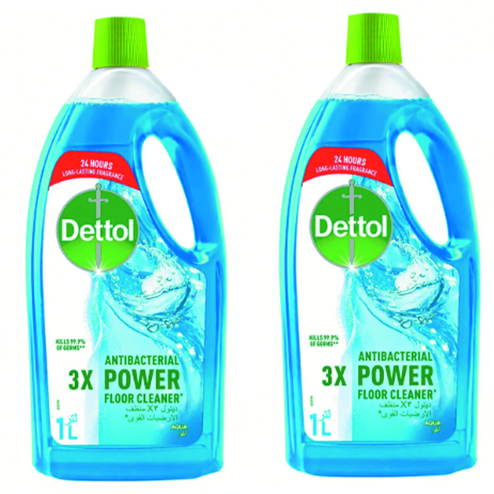 Dettol Anti Bacterial Power Floor Cleaner Aqua 2x1 Litre 2693