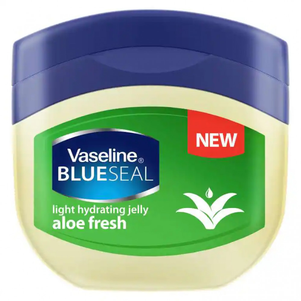 Vaseline Blue Seal Aloe Fresh Petroleum Jelly 100ml -- فاسلين بلوسيل جيلي بتروليم أصلي 100مل  Vaseline Blue Seal Aloe Fresh Petroleum Jelly 100ml -- فاسلين بلوسيل جيلي بتروليم أصلي 100مل