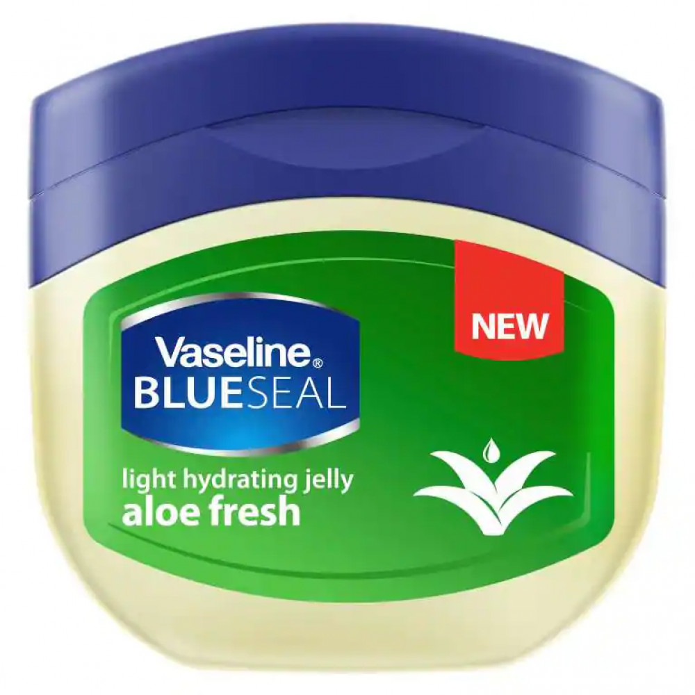 Vaseline Blue Seal Aloe Fresh Petroleum Jelly 250ml -- فاسلين بلو سيل ألو جيلي بتروليم طازجة صبار250جم Vaseline Blue Seal Aloe Fresh Petroleum Jelly 250ml -- فاسلين بلو سيل ألو جيلي بتروليم طازجة صبار250جم