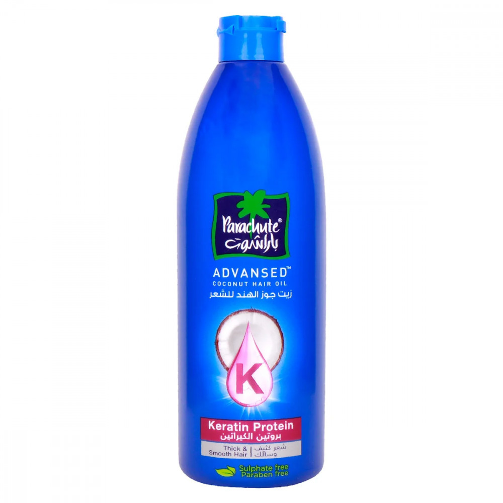 Parachute Keratin Advansed Protein Coconut Hair Oil 300 ml -- زيت الشعر باراشوت كيراتين ببروتين جوز الهند 300 مل