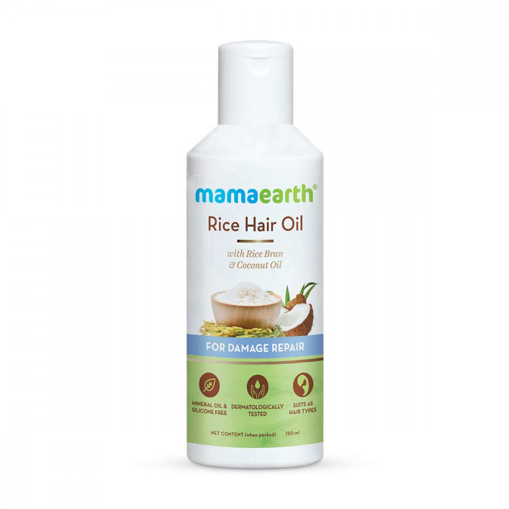 Mamaearth Rice Hair Oil 150ml -- ماميرت أرز زيت شعر 150مل  Mamaearth Rice Hair Oil 150ml -- ماميرت أرز زيت شعر 150مل