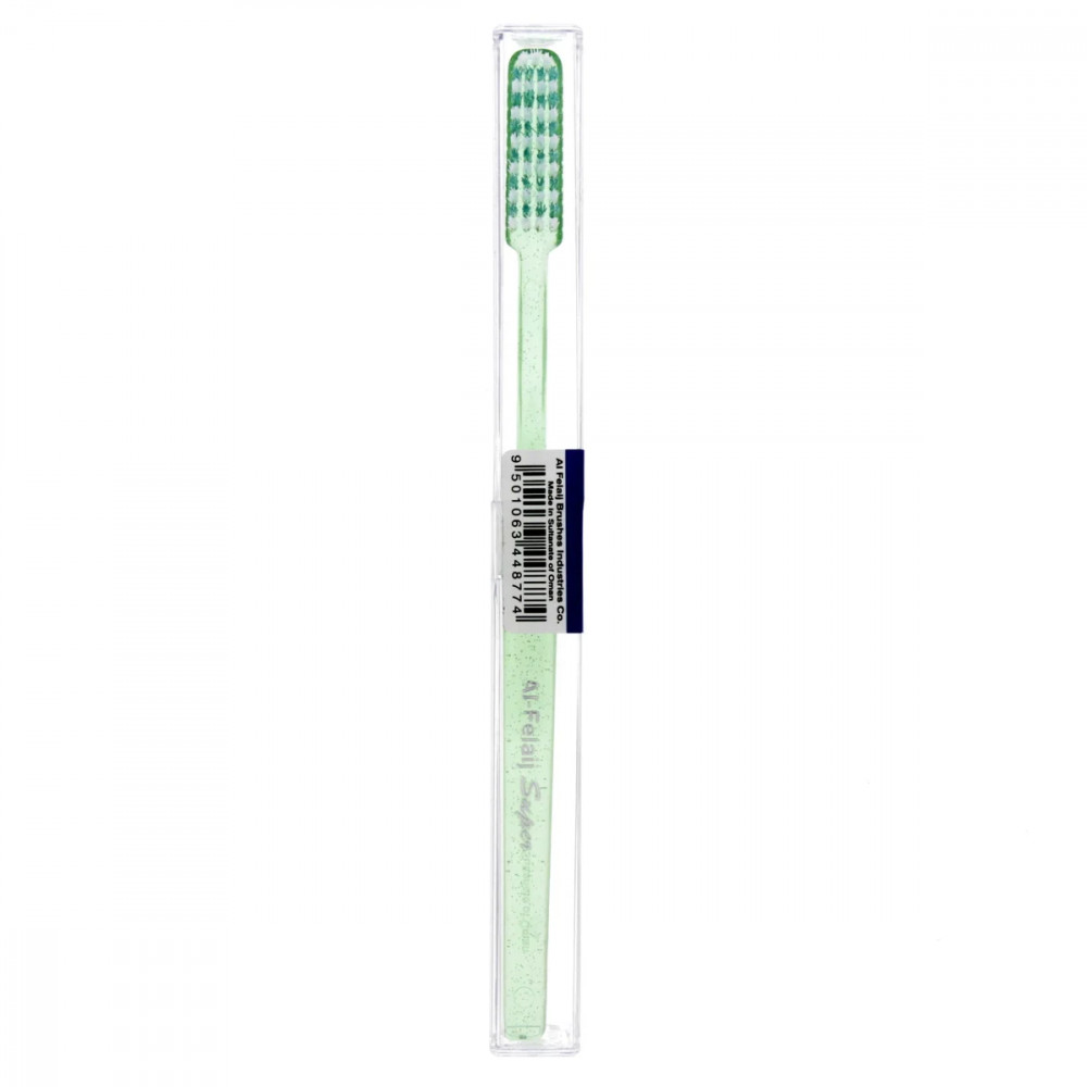 Al Felaij Super Soft Toothbrush 1pc in Assorted Colours -- الفليج فرشاة أسنان فائقة النعومة قطعة واحدة بألوان متنوعة