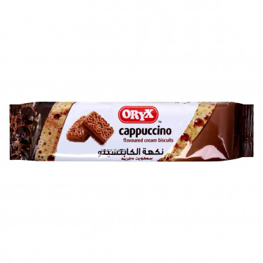 Oryx Cappuccino Cream Biscuit 82g -- أريكس كابوشينو كريم بسكويت 82ج