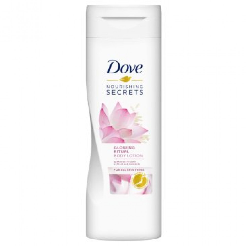 Dove Glowing Care With Lotus Flower Body Lotion 400 ml -- دوف جلوينج كير لوشن للجسم برائحة زهرة اللوتس 400 مل