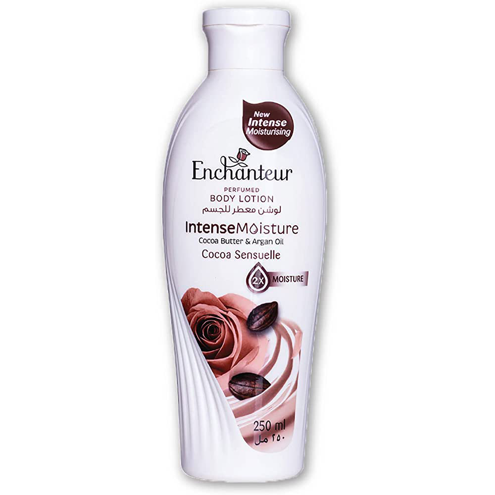 Enchanteur Perfumed Body Lotion Intense Moisture Cocoa Sensuelle 500ml -- لوشن معطر للجسم انشانتر ترطيب مكثف بخلاصة الكاكاو 500 مل Enchanteur Perfumed Body Lotion Intense Moisture Cocoa Sensuelle 500ml -- لوشن معطر للجسم انشانتر ترطيب مكثف بخلاصة الكاكاو 500 مل