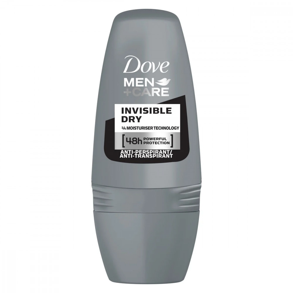 Dove Men + Care Invisible Dry Antiperspirant Roll On 50 ml -- دوف رجالي+كير ضد تعرق غير مرئي رولير50مل