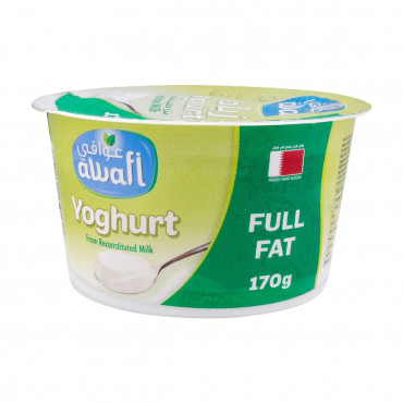 Awafi Plain Yoghurt Full Fat 170g -- زبادي سادة عوافي كامل دسم 170جم 