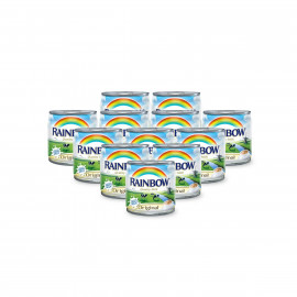 Rainbow Evaporated Milk 12 x 170g -- أبو قوس حليب مبخر 12 × 170 جرام