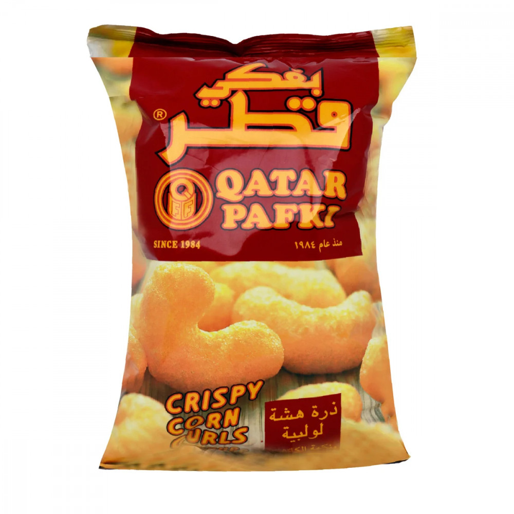 Qatar Pafki Crispy Corn Curls Ketchup 80g -- قطر بافكي ذرة مقرمشة كاتشب 80 جرام Qatar Pafki Crispy Corn Curls Ketchup 80g -- قطر بافكي ذرة مقرمشة كاتشب 80 جرام