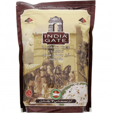 India Gate Classic Basmati Rice 1kg -- بوابة الهند أرز بسمتي كلاسيكي 1 كجم