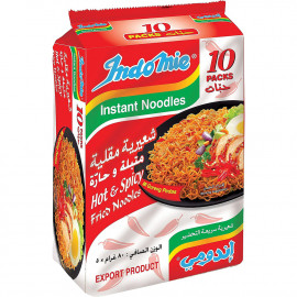 Indomie Noodles Mi Goreng Pedad Hot & Spicy Fried Noodles - 80 gm X 10 -- إندومي نودلز مي جورينج بيداد شعيرية مقلية حارة ومتبلة - 80 جم × 10 Indomie Noodles Mi Goreng Pedad Hot & Spicy Fried Noodles - 80 gm X 10 -- إندومي نودلز مي جورينج بيداد شعيرية مقلية حارة ومتبلة - 80 جم × 10