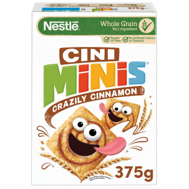 Nestle Cini Minis Cinnamon Breakfast Cereal 375g -- نيستل سيني حبوب غذاء بالقرفة375ج Nestle Cini Minis Cinnamon Breakfast Cereal 375g -- نيستل سيني حبوب غذاء بالقرفة375ج