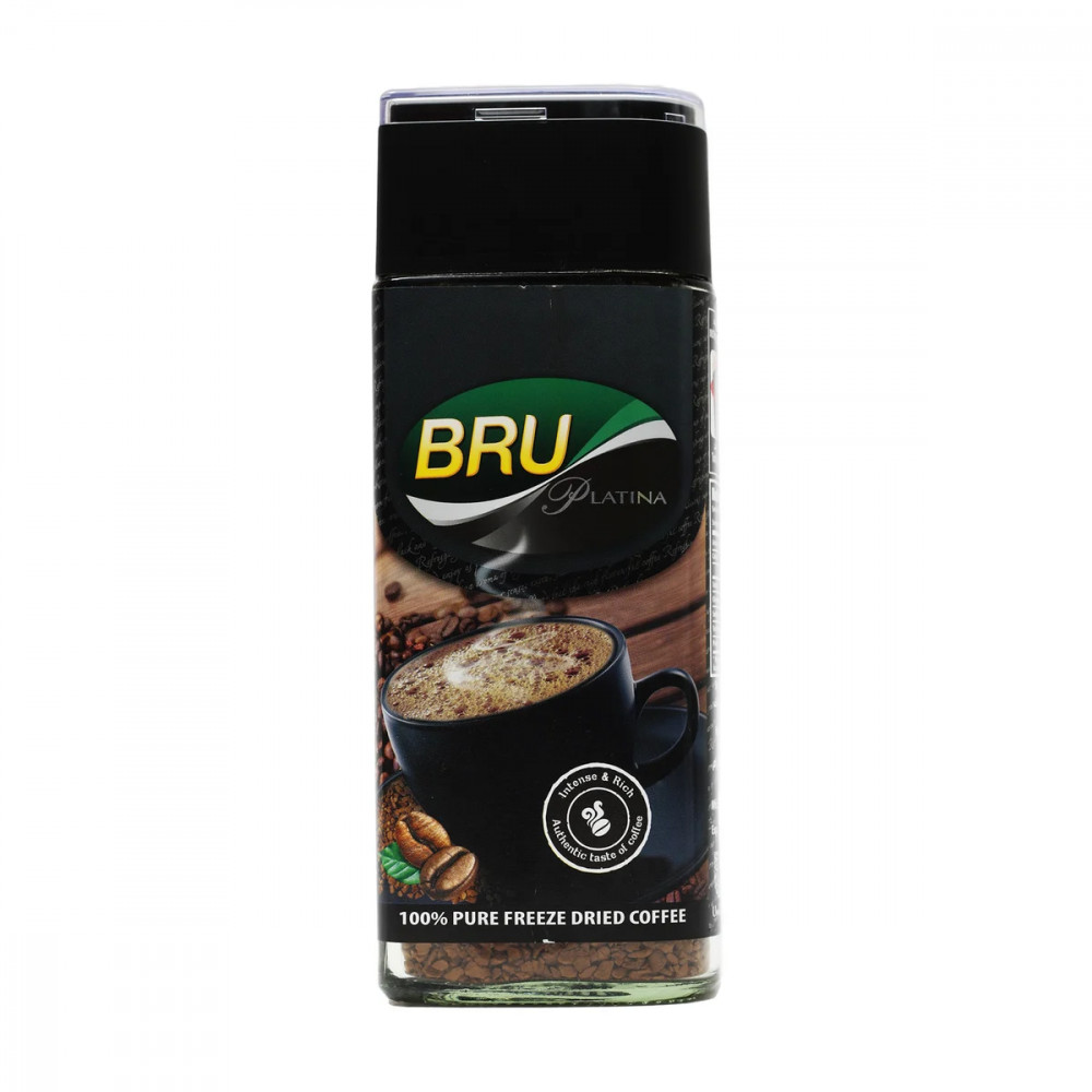 Bru Platina Freeze Dried Coffee 150g -- برو بلاتنا كافية جافة مجمدة 150ج  Bru Platina Freeze Dried Coffee 150g -- برو بلاتنا كافية جافة مجمدة 150ج
