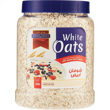 Berry Hills White Oats Tin 500g -- بيري هيلس شوفان أبيض علبة500ج