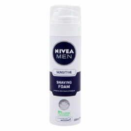 Nivea Men Shaving Foam Sensitive 200ml -- رغوه الحلاقه لتوفير الحمايه و الراحه للبشره الحساسه 200 مللي من نيفيا