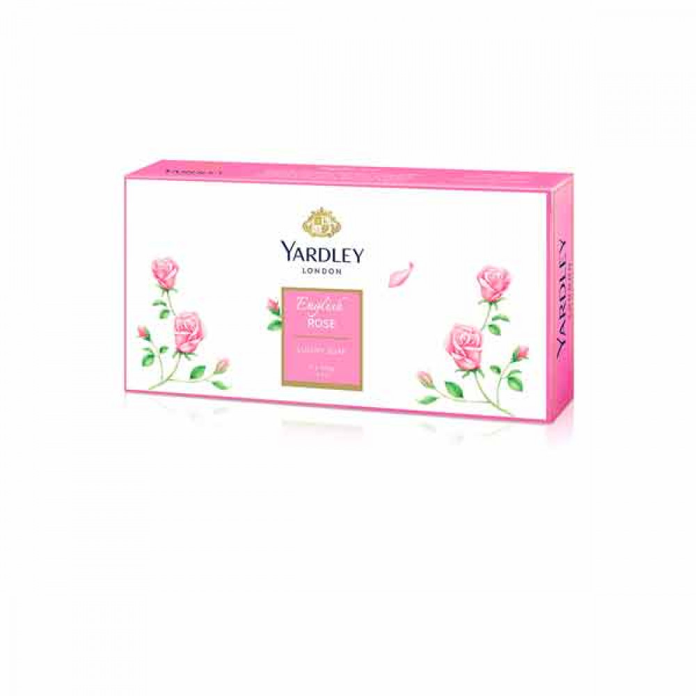 Yardley Luxury Soap English Rose 3 x 100gm -- صابون الوردة الإنجليزي الفاخر 100 جرام 3 حبه من ياردلي Yardley Luxury Soap English Rose 3 x 100gm -- صابون الوردة الإنجليزي الفاخر 100 جرام 3 حبه من ياردلي