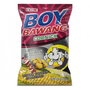 Boy Bawang Cronick Corn Snacks Barbecue 100gm - بوي باوانج كورنيك سناكس ذرة باربيكيو 100 جم