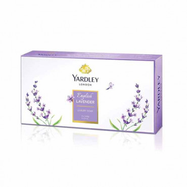 Yardley Luxury Soap Lavender 3 x 100gm -- صابون إنجليزي فاخر باللافندر 100 جرام 3 حبه من ياردلي