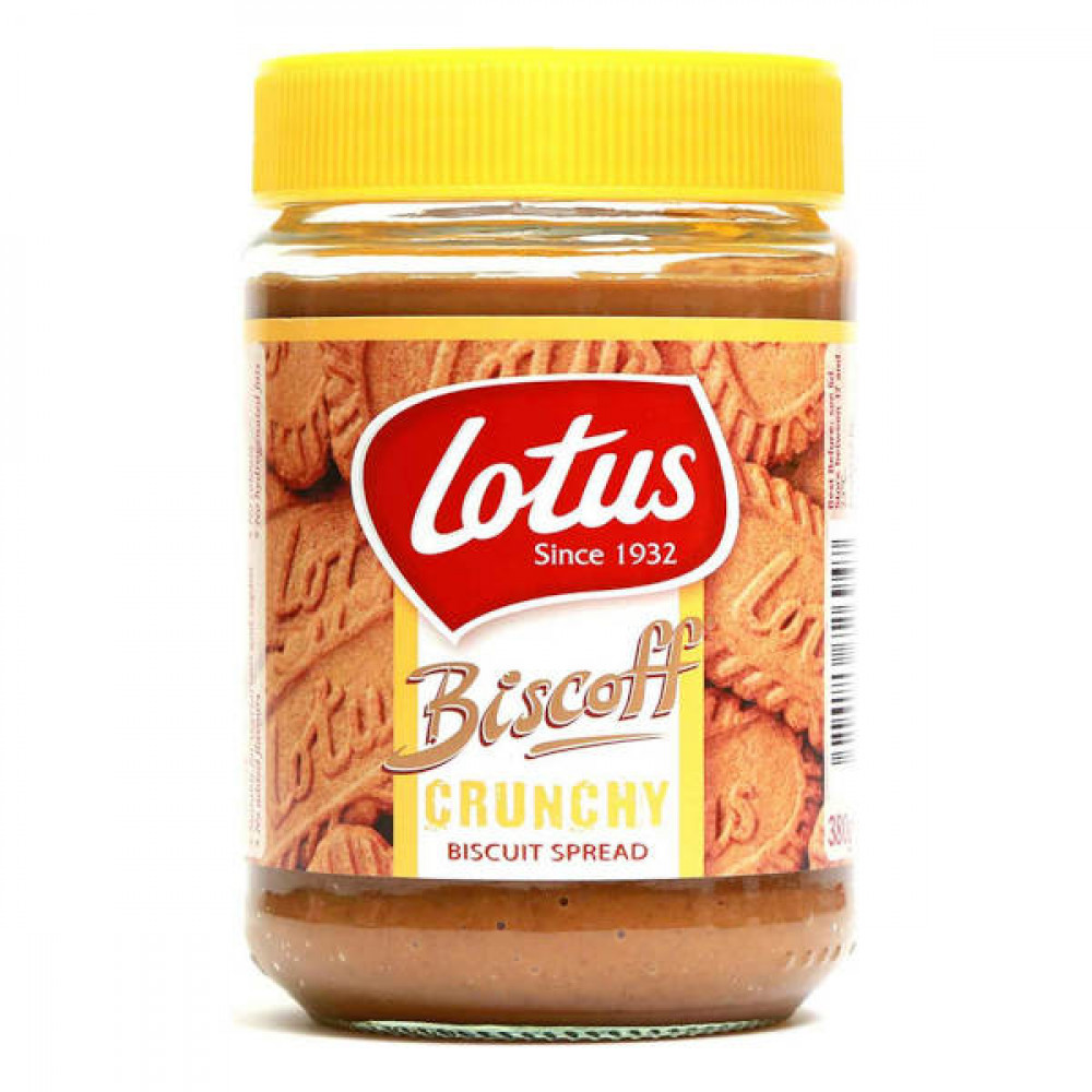 Lotus Biscoff Crunchy Biscuit Spread 380gm - لوتس بيسكوف بسكويت كرانشي قابل للدهن 380 جم Lotus Biscoff Crunchy Biscuit Spread 380gm - لوتس بيسكوف بسكويت كرانشي قابل للدهن 380 جم
