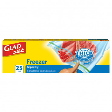 Glad Freezer Zipper Bag 1Gal 25s 