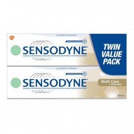 Senodyne Toothpaste Multicare+Whitening 2 x 75ml -- سنسودين معجون أسنان لعناية متعددة مع التبييض 75 مل 2 حبة Senodyne Toothpaste Multicare+Whitening 2 x 75ml -- سنسودين معجون أسنان لعناية متعددة مع التبييض 75 مل 2 حبة