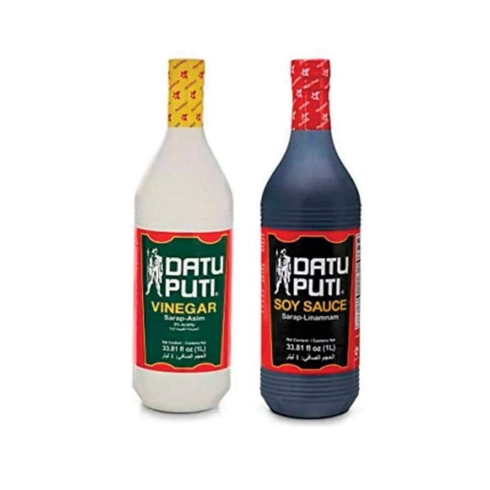 Datu Puti Soy Sauce & Vinegar 2 x 1Ltr -- صلصة الصويا و الخل 1 لتر 2 حبة من داتو بوتي Datu Puti Soy Sauce & Vinegar 2 x 1Ltr -- صلصة الصويا و الخل 1 لتر 2 حبة من داتو بوتي
