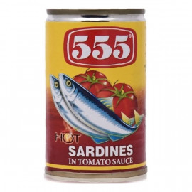 555 Sardine Hot Tomato Sauce 155gm -- سردين بصلصة طماطم 155 جم 555 Sardine Hot Tomato Sauce 155gm -- سردين بصلصة طماطم 155 جم
