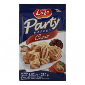 Lago Party Wafers Cacao 250gm -- لاجو بارتي ويفر كاكاو 250 جم Lago Party Wafers Cacao 250gm -- لاجو بارتي ويفر كاكاو 250 جم