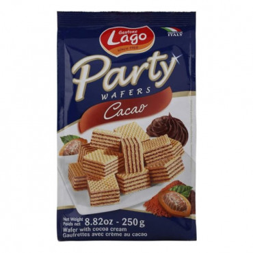 Lago Party Wafers Cacao 250gm -- لاجو بارتي ويفر كاكاو 250 جم