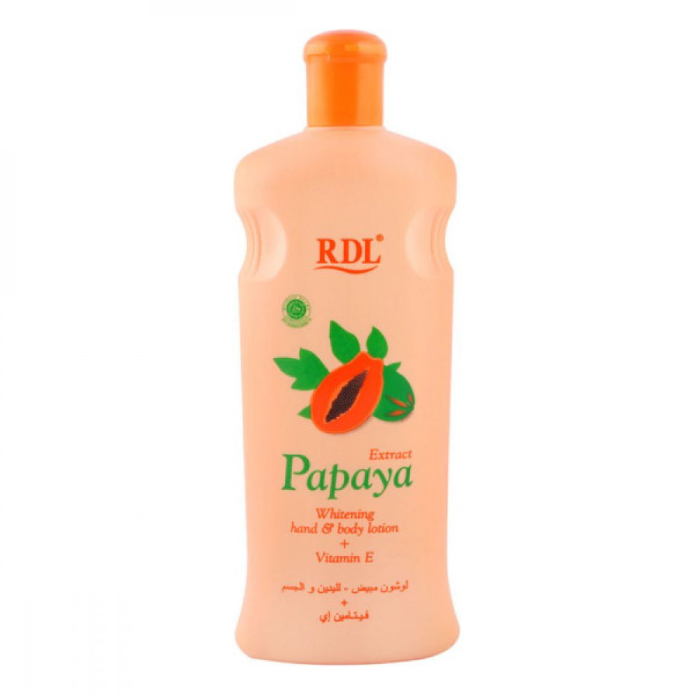 RDL Papaya Extract Whitening Hand & Body Lotion 600ml --ار دي ال- لوشن مبيض لليدين والجسم بخلاصة البابايا 600 مل RDL Papaya Extract Whitening Hand & Body Lotion 600ml --ار دي ال- لوشن مبيض لليدين والجسم بخلاصة البابايا 600 مل