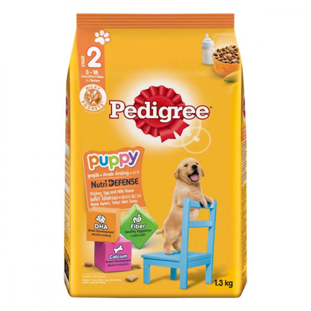 Pedigree Puppy Dog Food Chicken Egg & Milk 1.3Kg -- بيديجري طعام الكلاب ، بيض الدجاج والحليب 1.3 كجم Pedigree Puppy Dog Food Chicken Egg & Milk 1.3Kg -- بيديجري طعام الكلاب ، بيض الدجاج والحليب 1.3 كجم